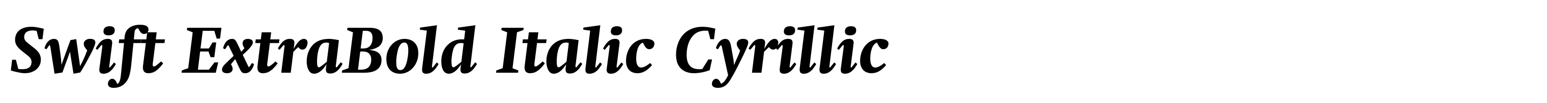 Swift ExtraBold Italic Cyrillic